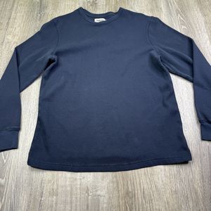 Taylor Stitch - The Organic Cotton Waffle Crew in Dark Navy - 42/L